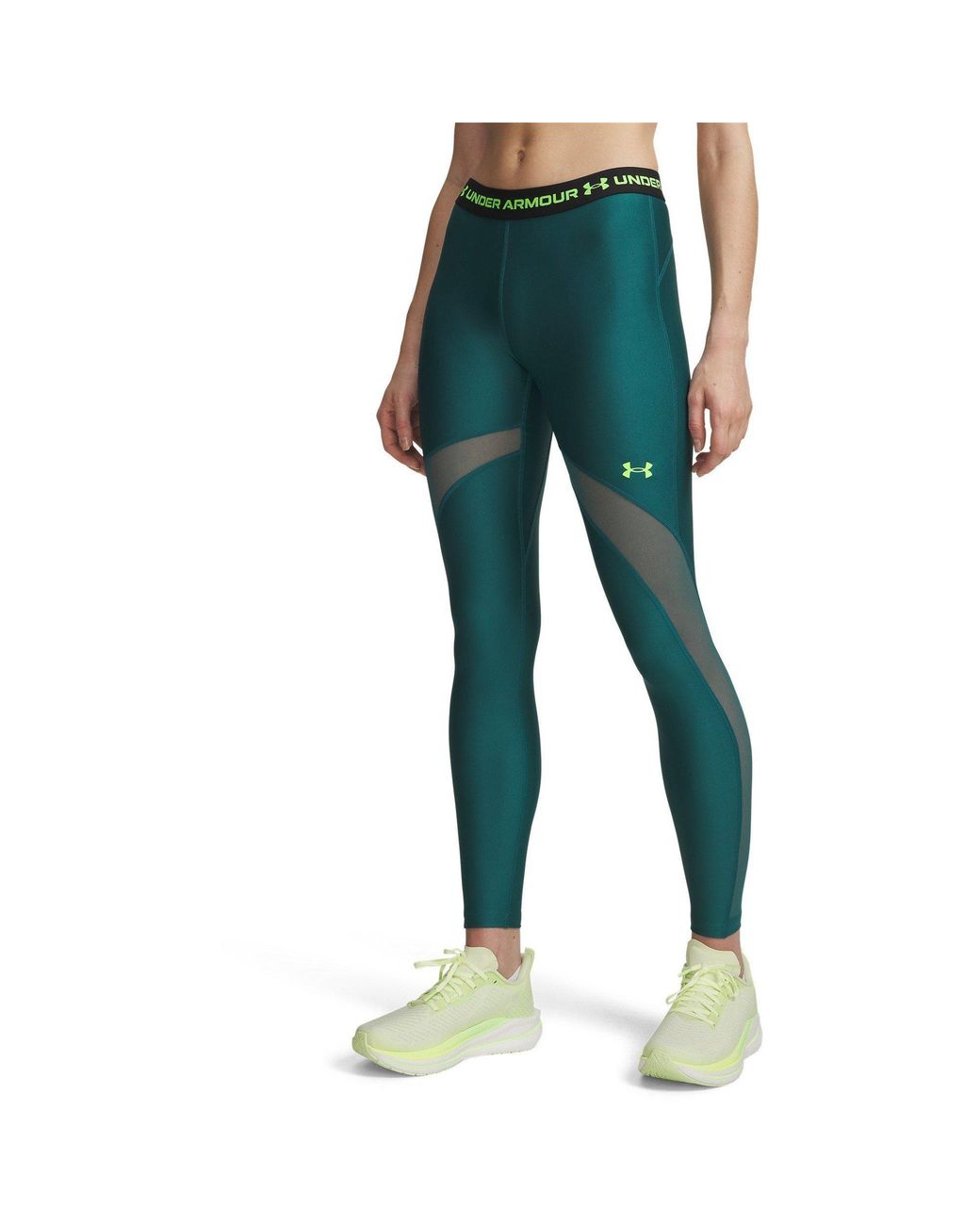 Under Armour Green Heatgear Mesh Performance Gym Legging