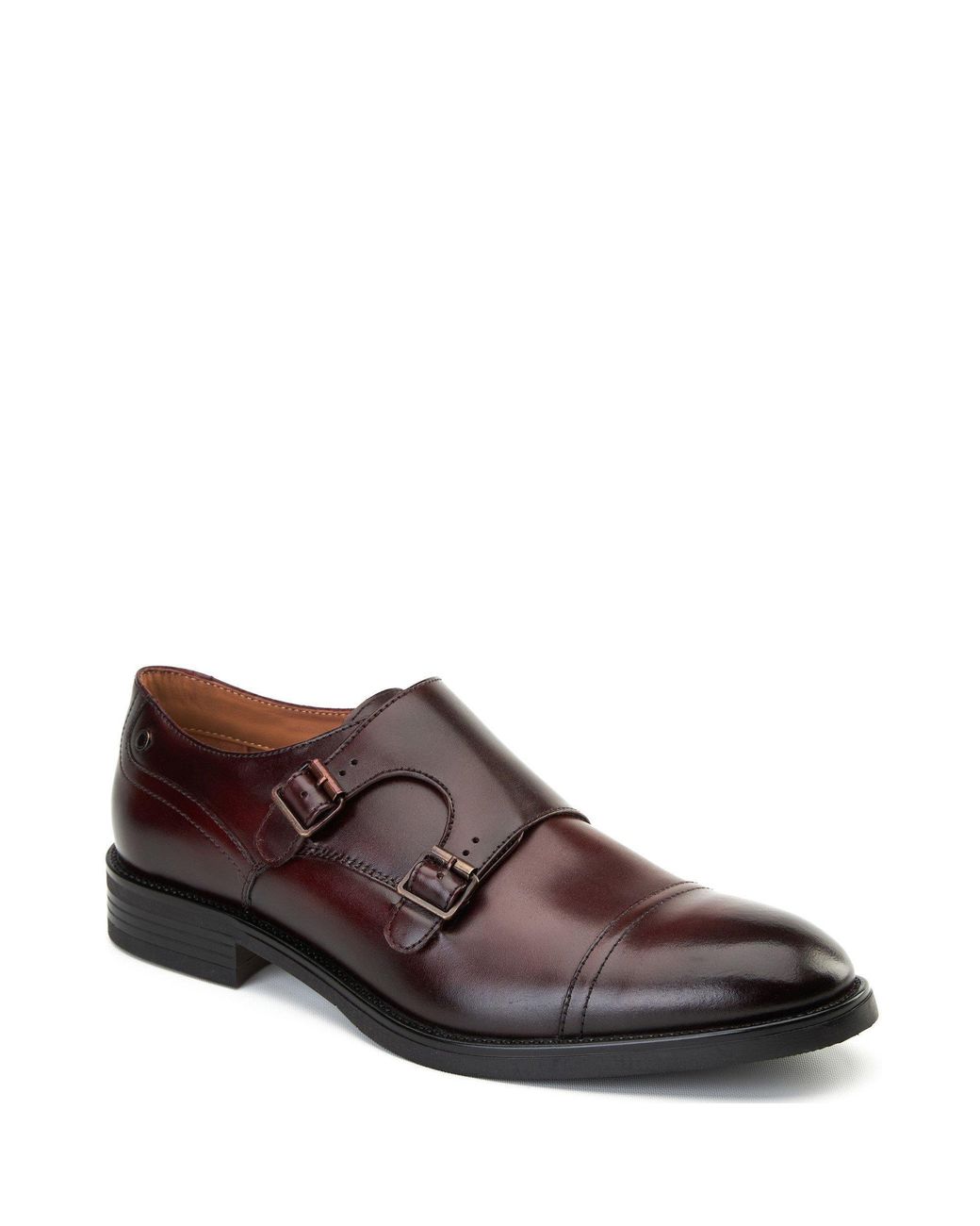 Base London Brown Taper Monk Shoe for men