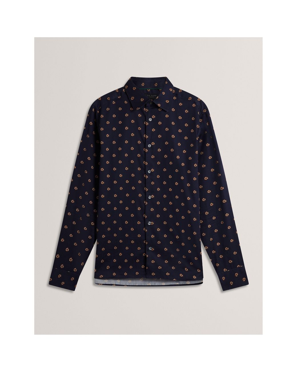 Ted Baker Blue Floral Long-Sleeve Patterned Shirt for men