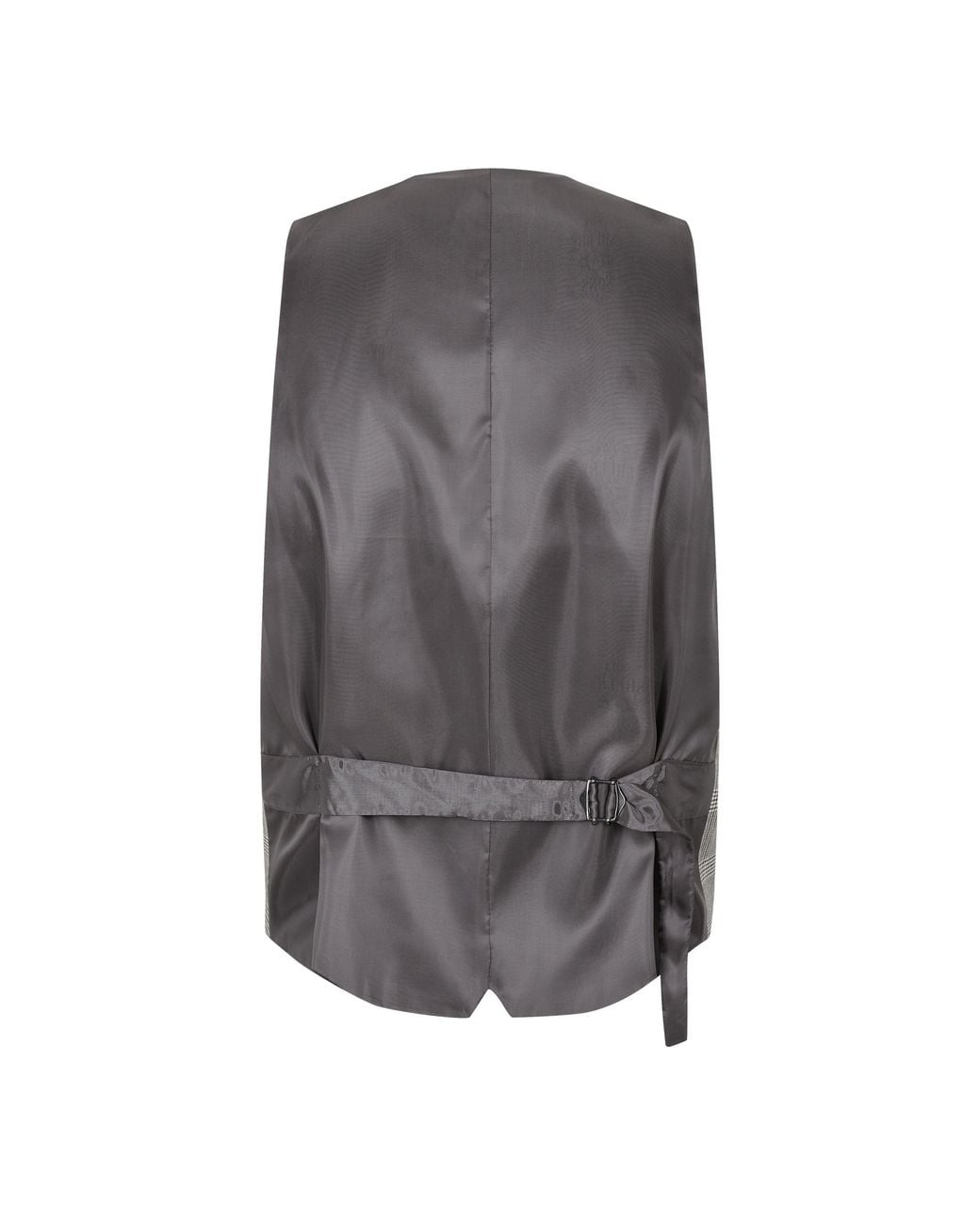 Shelby and Sons Gray Jessop Slim Fit Light Check Waistcoat for men