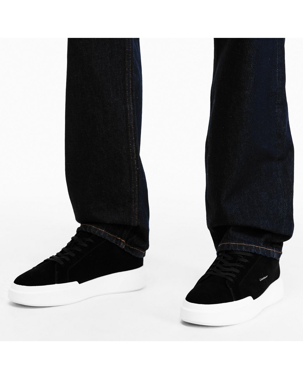 Calvin Klein Black Chunky Cup Low-Top Trainers for men