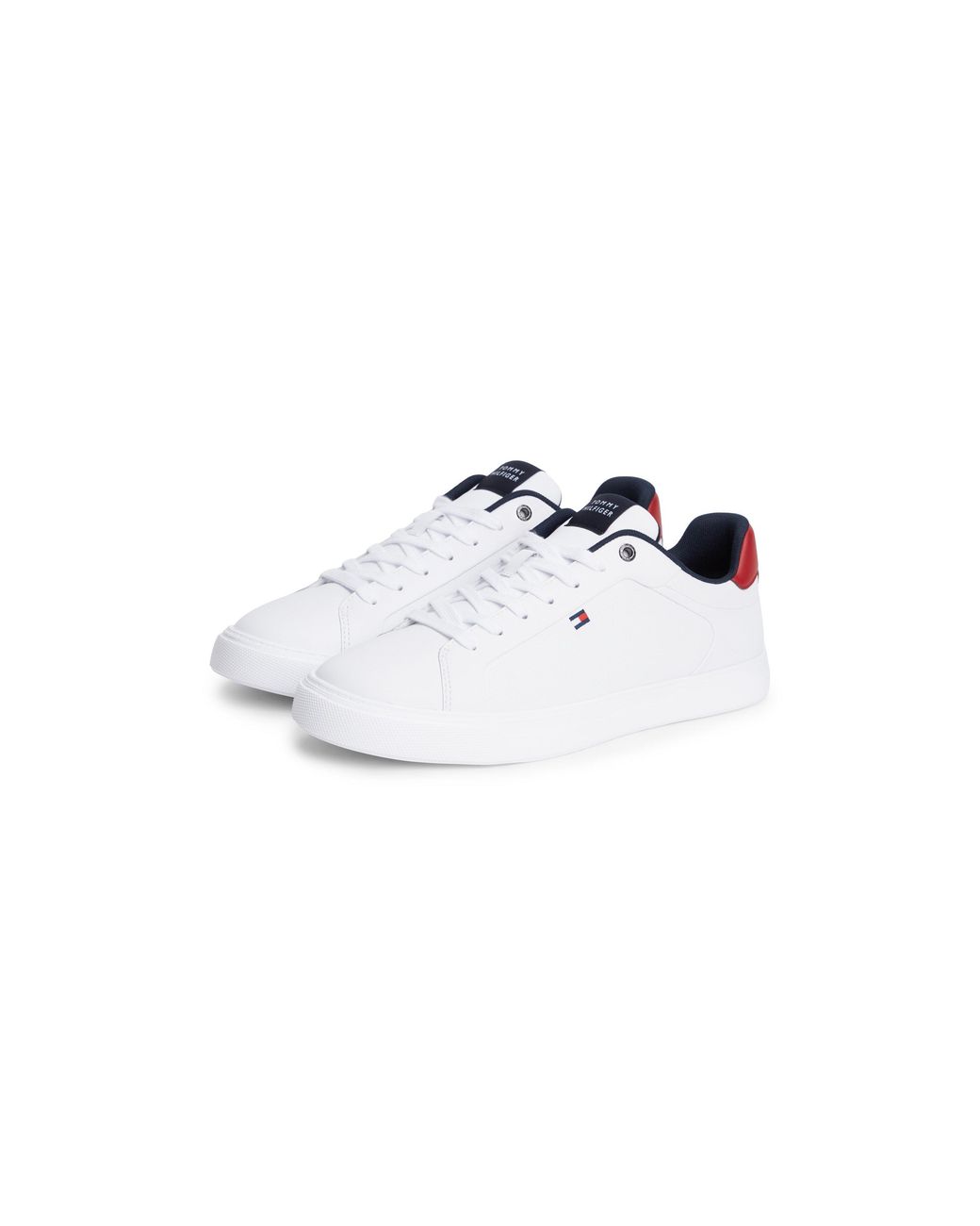 Tommy Hilfiger White Leather Low-Top Trainers for men