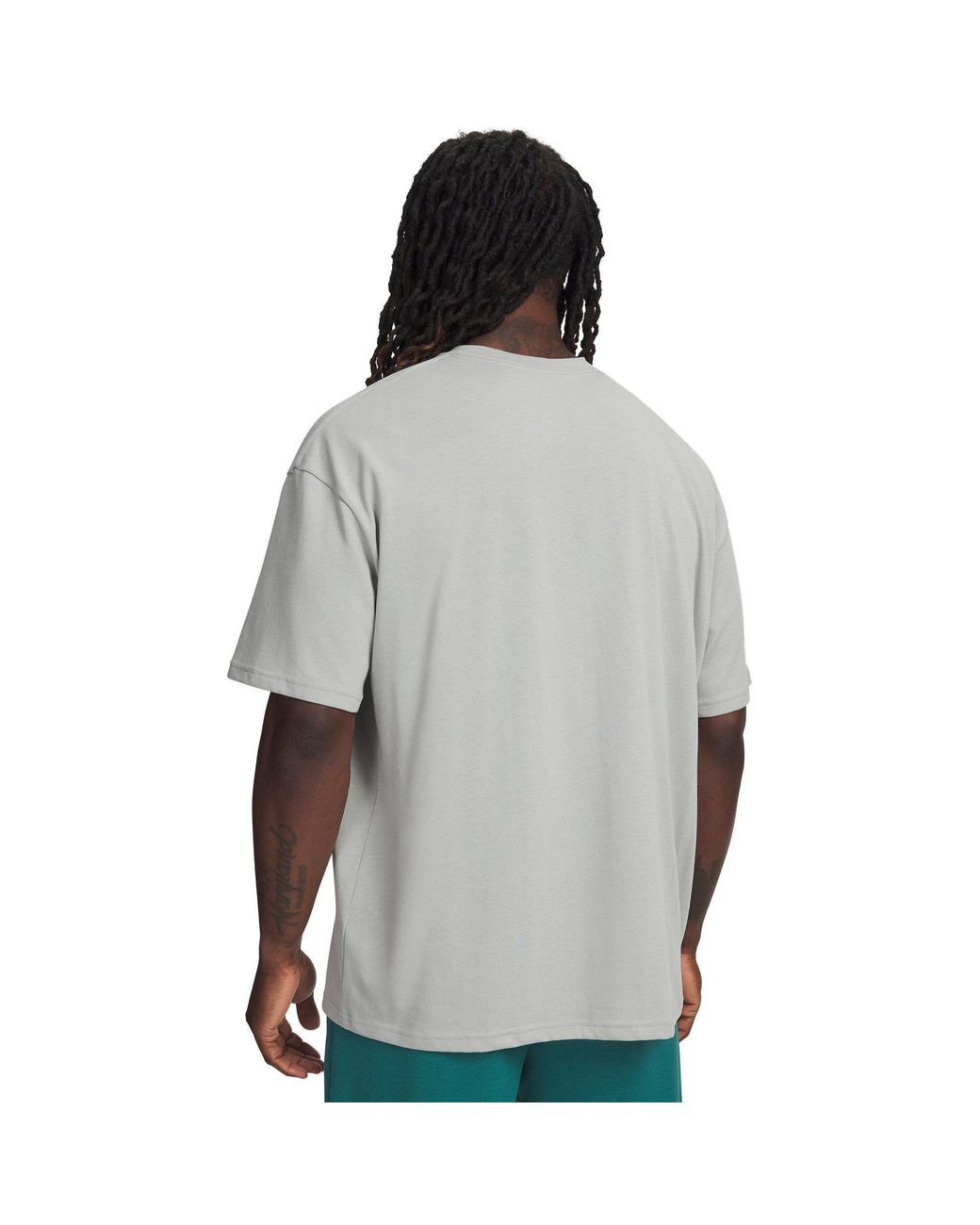 Under Armour Gray Heavyweight Wordmark Short Sleeves T-Shirt for men