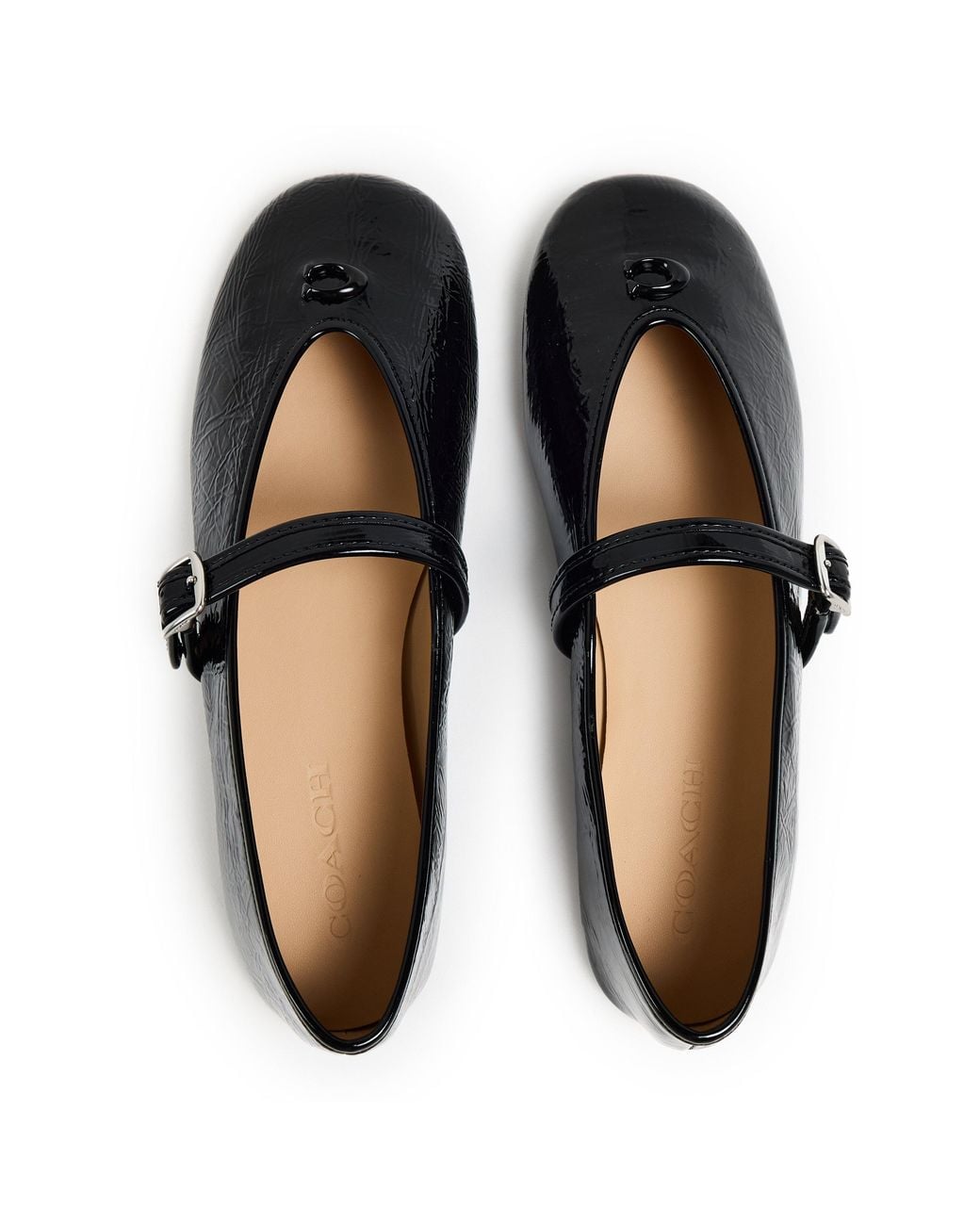 COACH Black Mary Jane Ballet Pumps