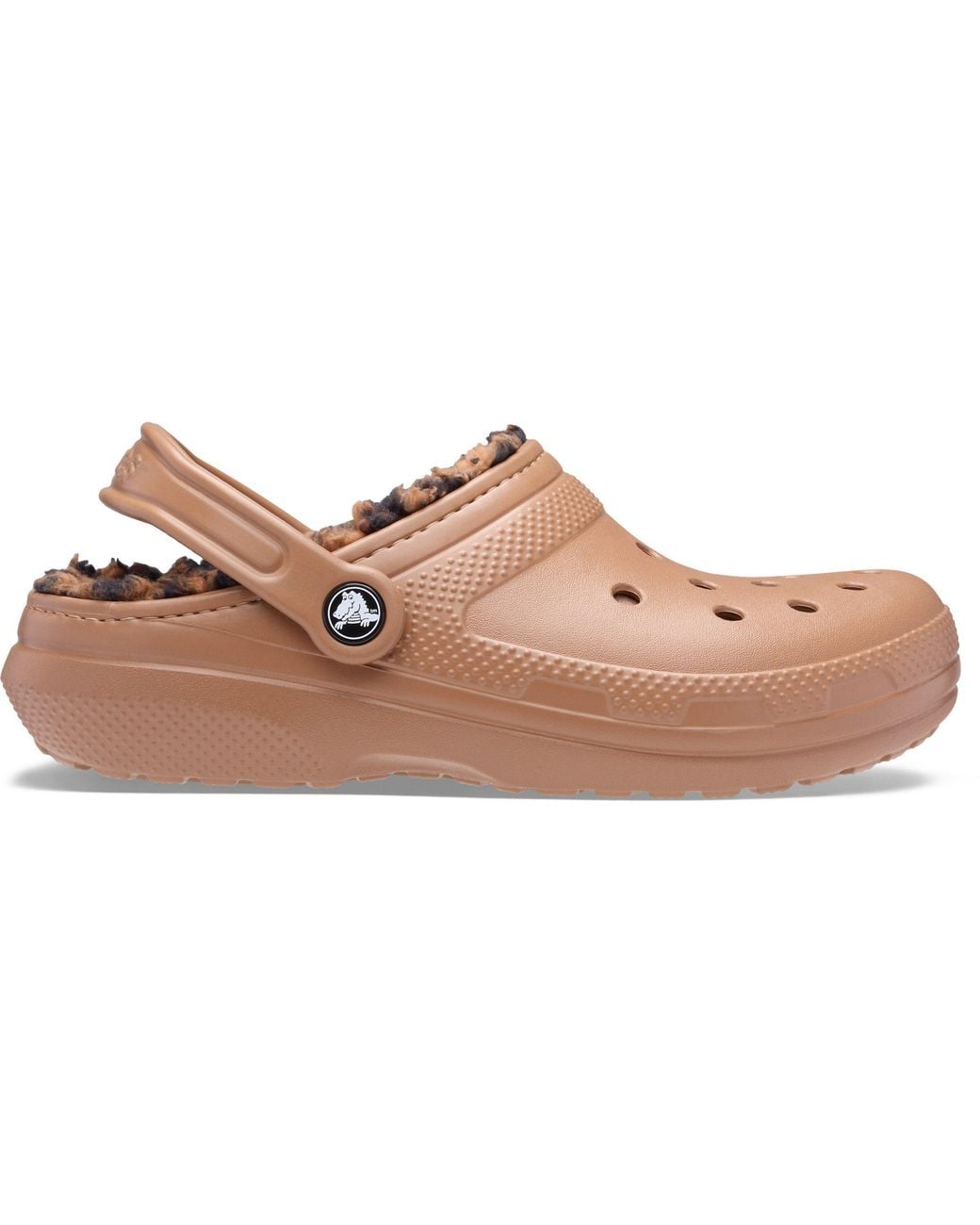 CROCSTM Brown Classic Lined Mule Slippers