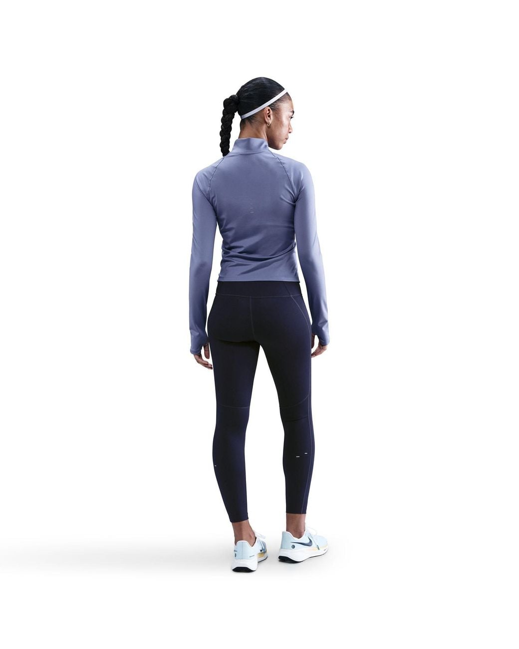Nike Blue Swift Full Zip Long Sleeve Running Top