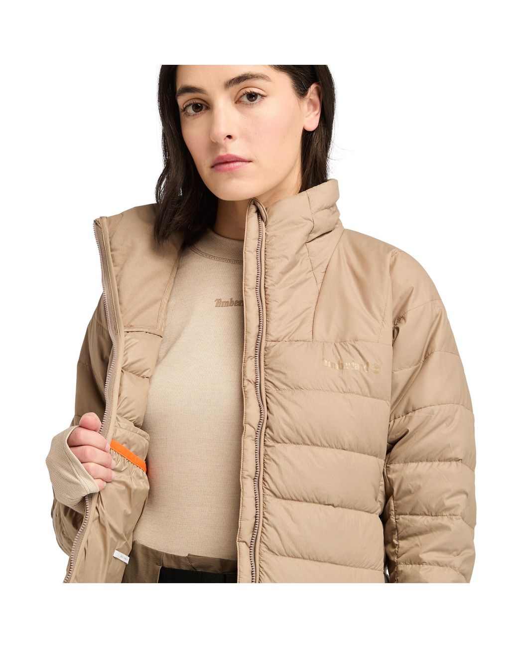 Timberland Brown Bear Head Recycled Down Lightweight Jacket