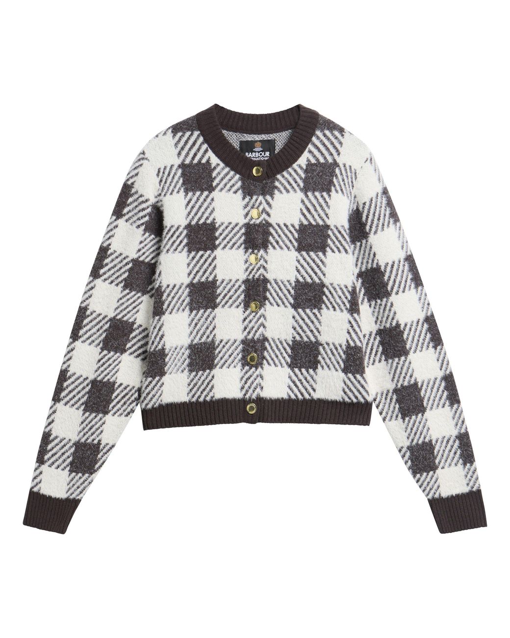 Barbour Gray Halina Knit Wool Slim-Fit Cardigan