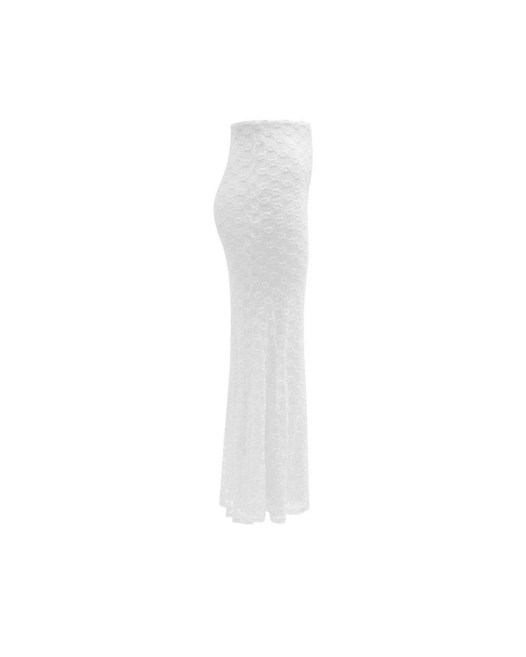 Bardot White Adoni Mid Rise Maxi Skirt