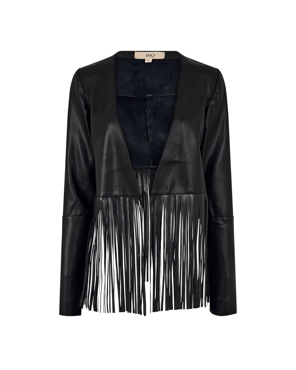 JBQ Black Orion Metal Zip Tailored Leather Jacket