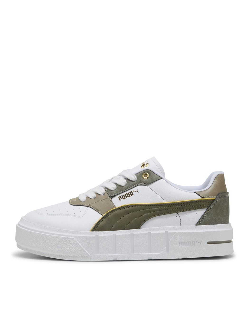PUMA White Cali Luxe Court Trainers