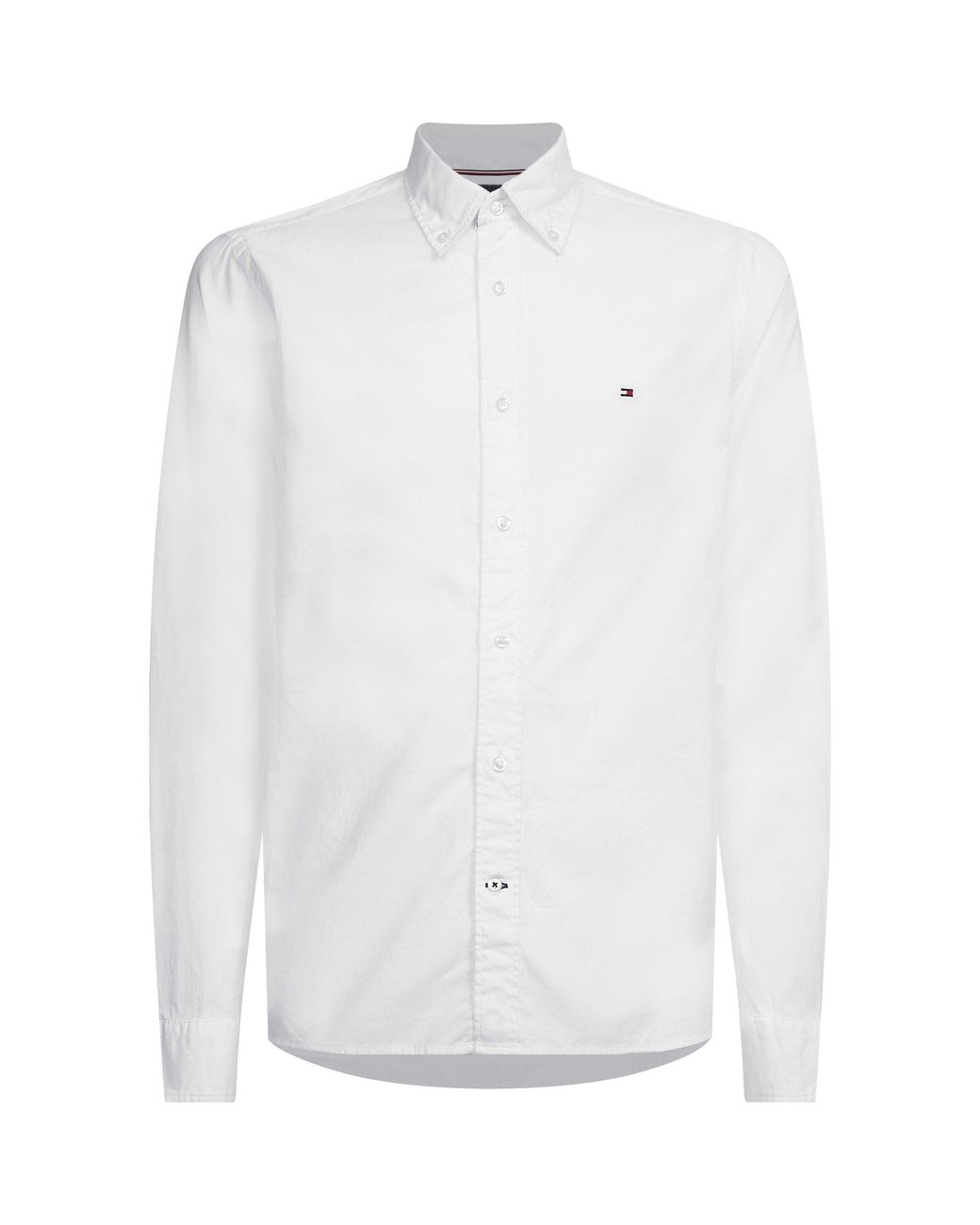 Tommy Hilfiger White Core Flex Long Sleeve Poplin Shirt for men