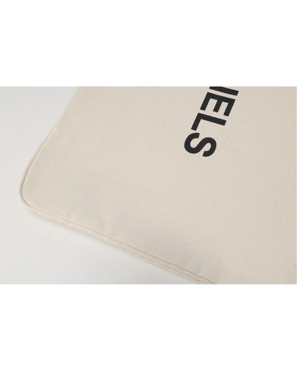 Flannels White Canvas Logo Tote Bag