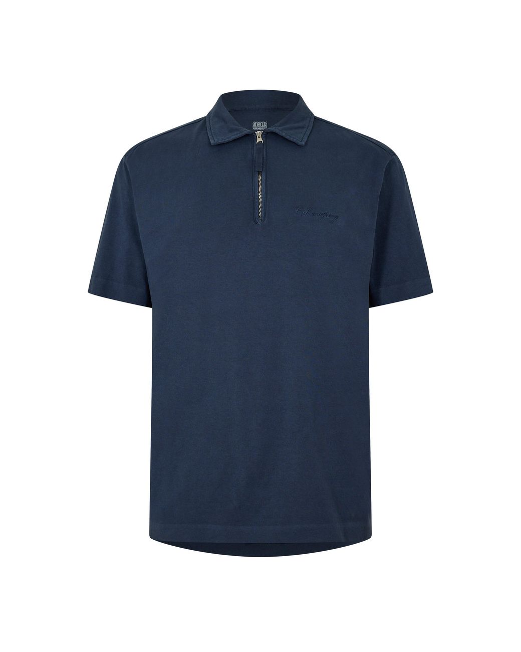C P Company Blue Short Sleeve Polo Shirt for men