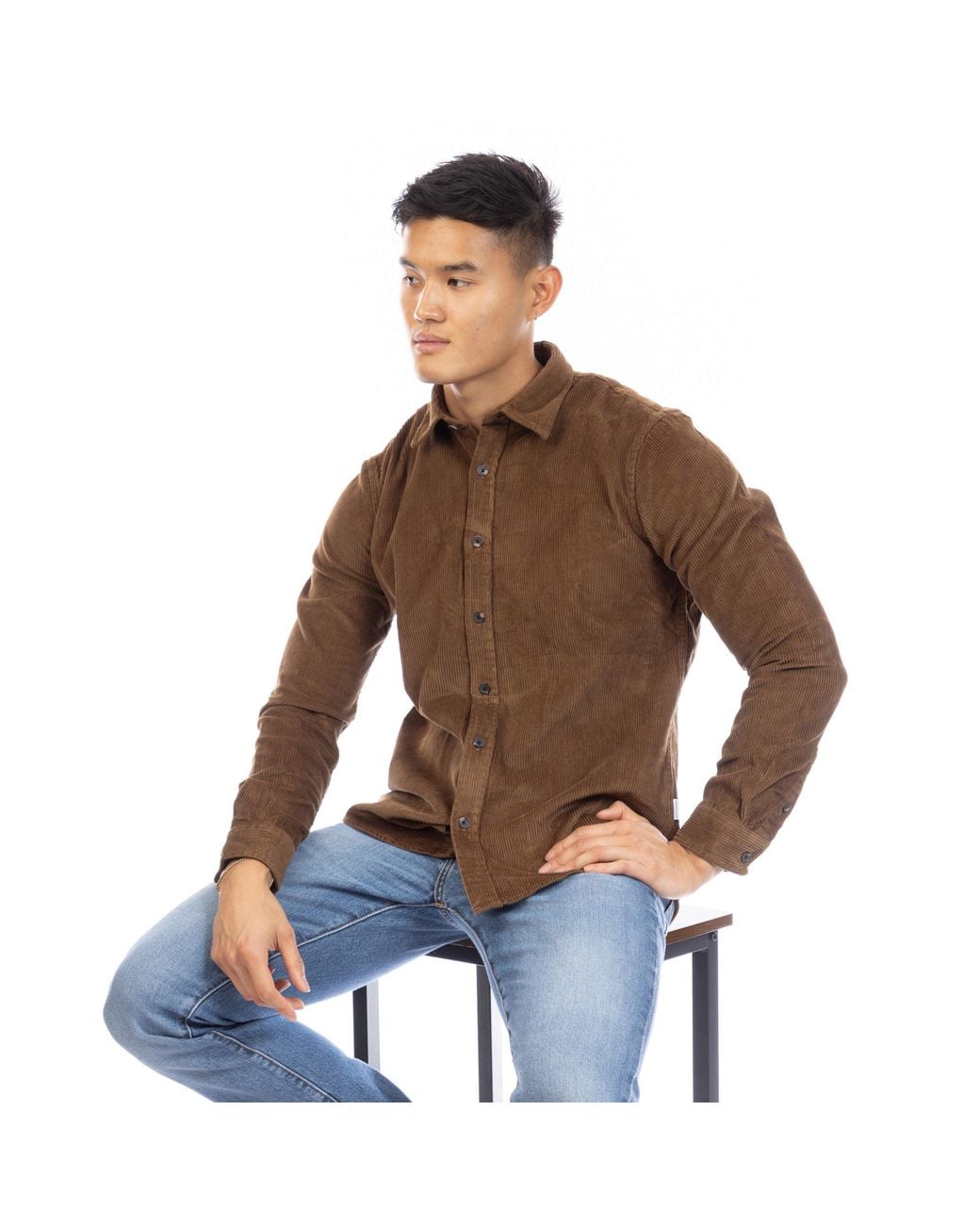 Peter Werth Brown Long Sleeve Plain Shirt for men