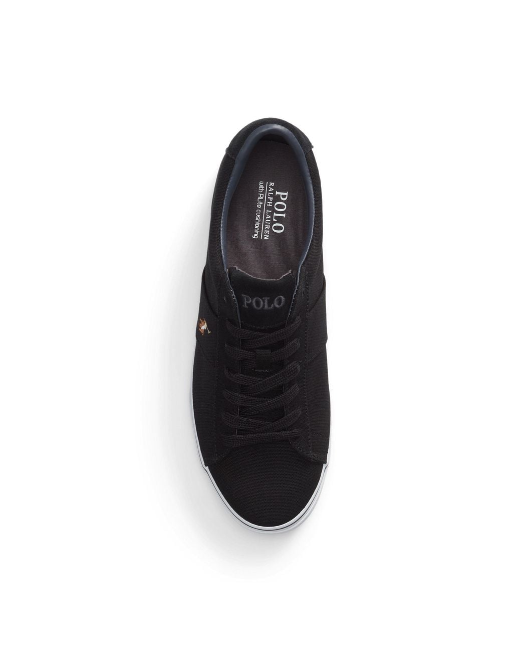 Polo Ralph Lauren Black Sayer Canvas Trainers for men
