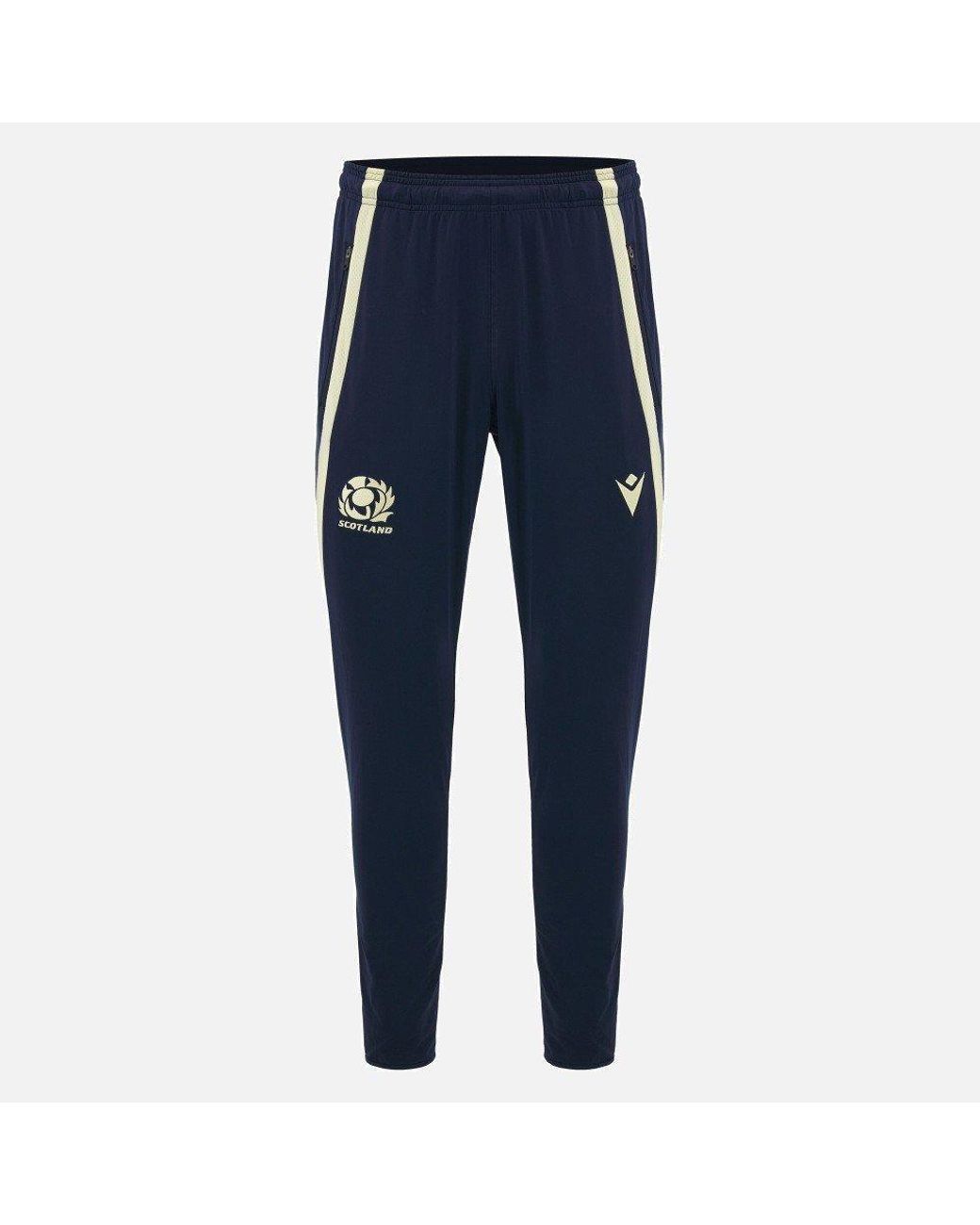 MACRON Blue Scotland Rugby Tapered-Fit Training Bottoms for men