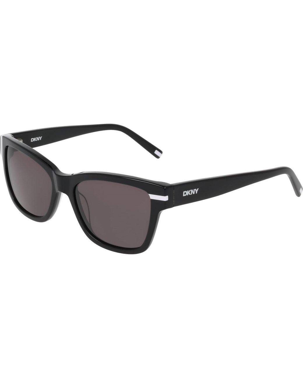 DKNY Black Modified Rectangle Sunglasses