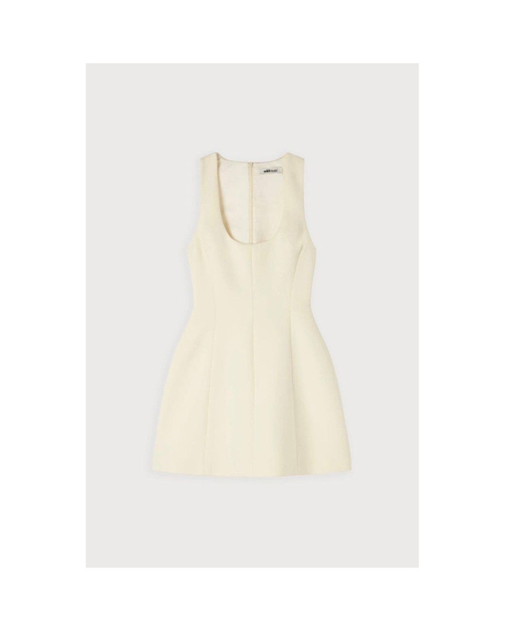 Odd Muse White Cotton Mini Dress