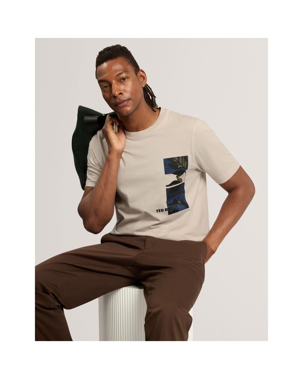 Ted Baker Natural Ted Ss Graphic Tee Sn71 for men