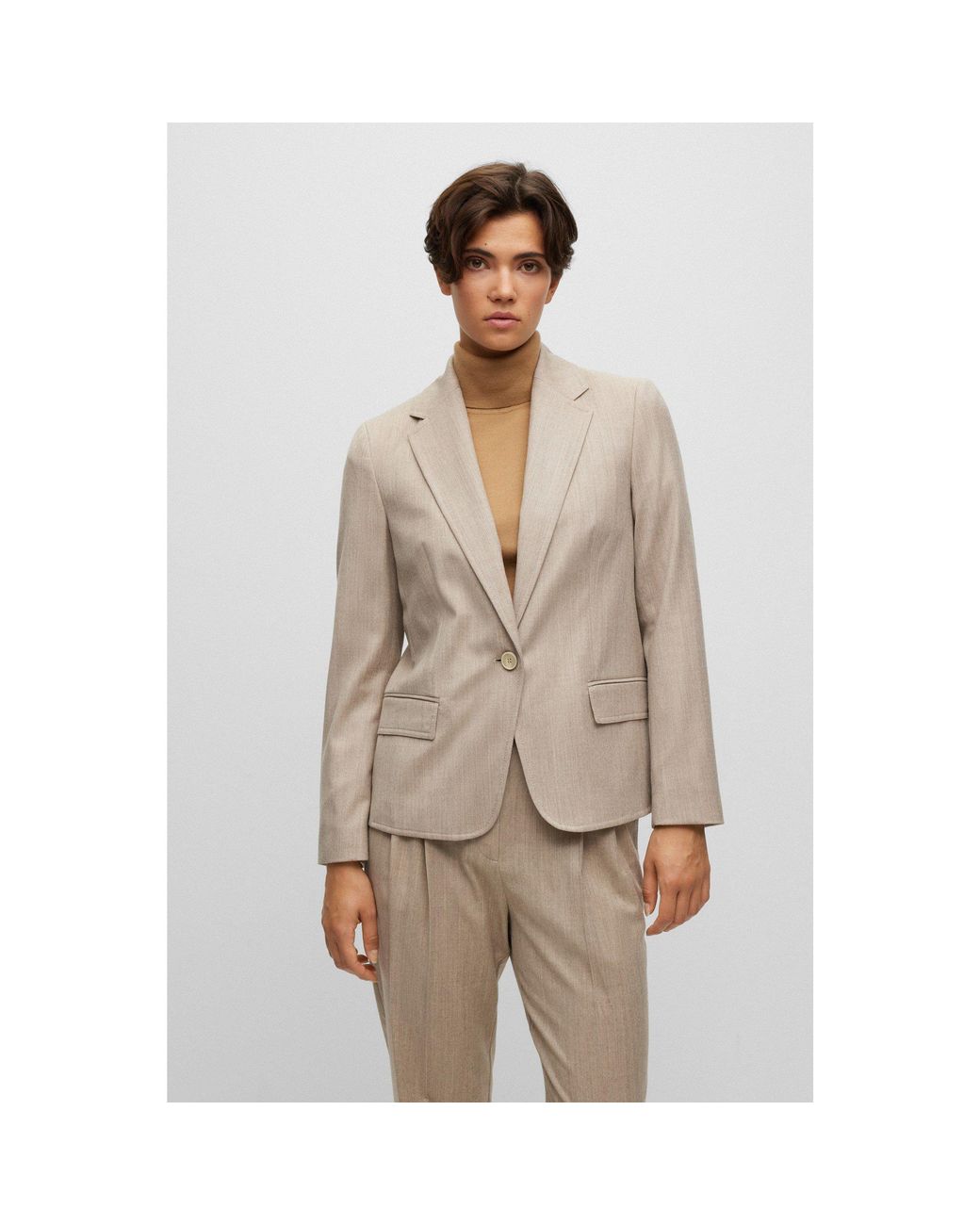 Boss Gray Jocalua15 Suit Jacket
