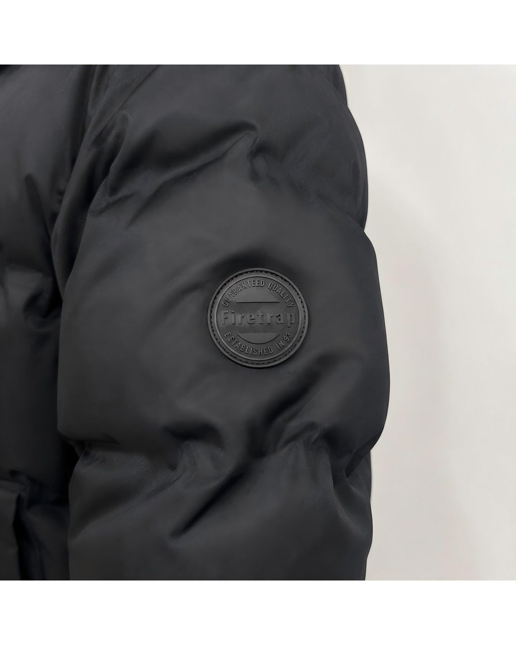 Firetrap Black Firertrap Bubble Jacket for men