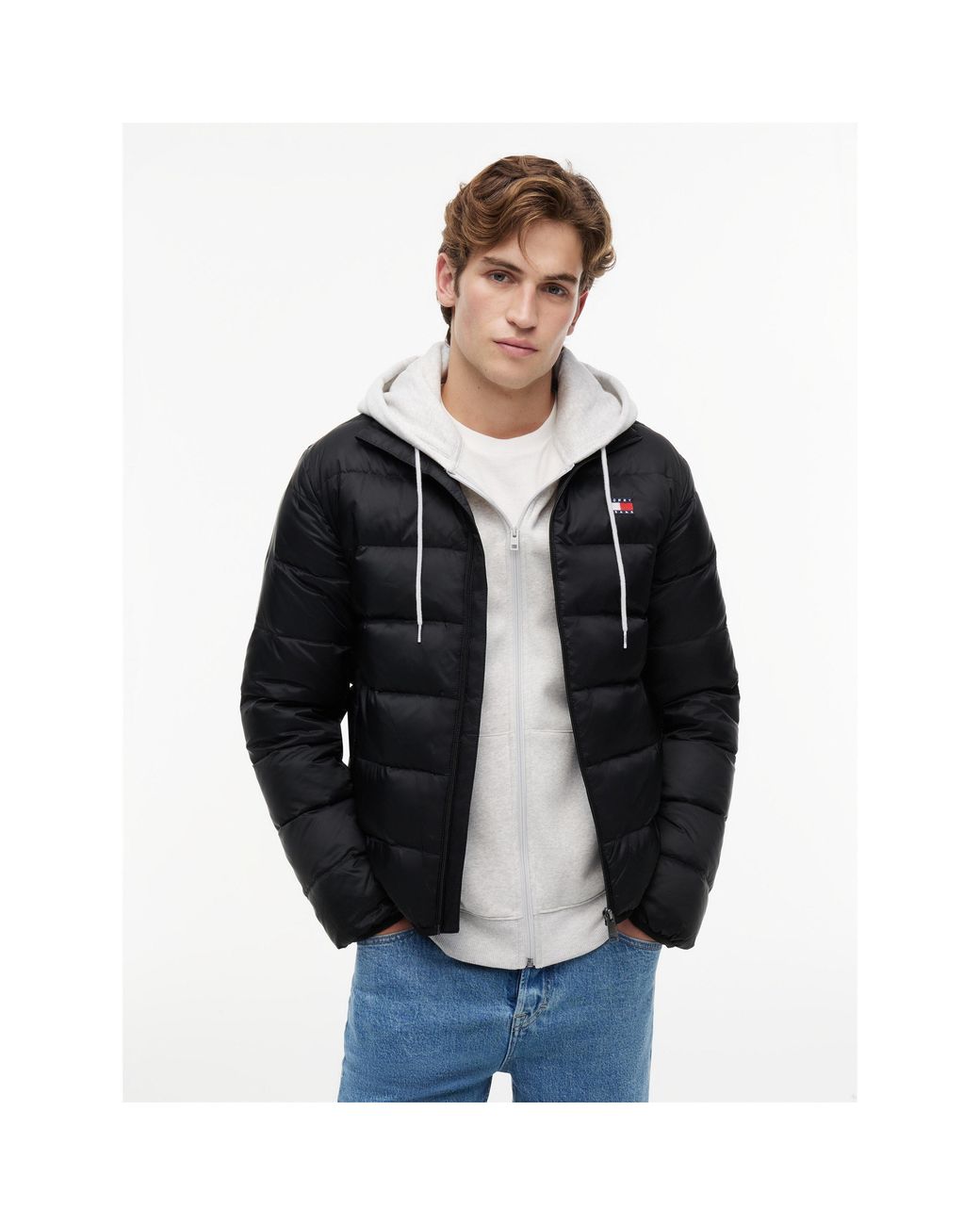 Tommy Hilfiger Black Packable Down Short-Puffer Jacket for men