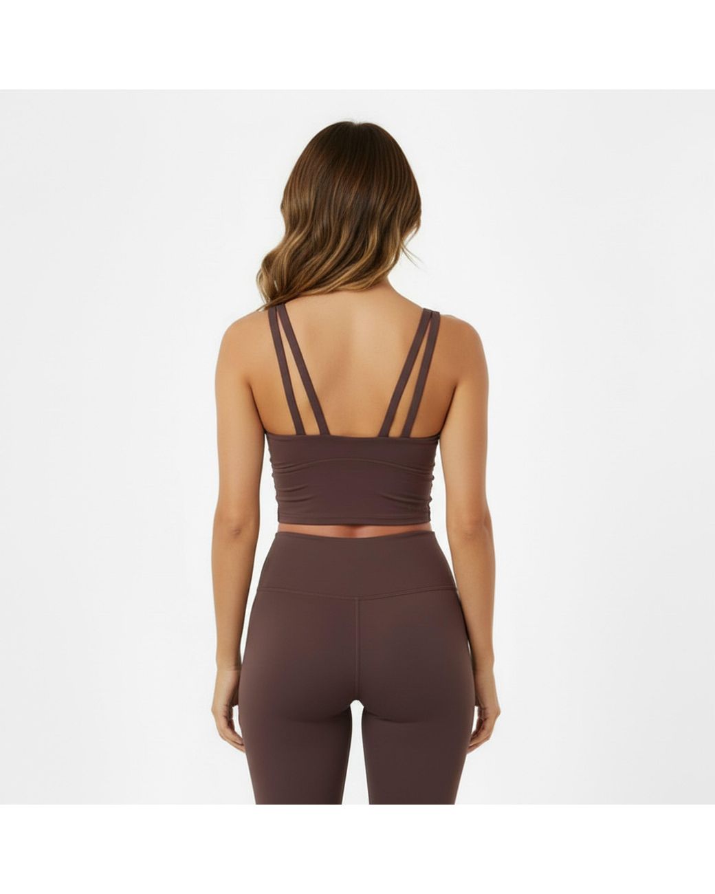 Usa Pro Brown Strappy Performance Gym Vest