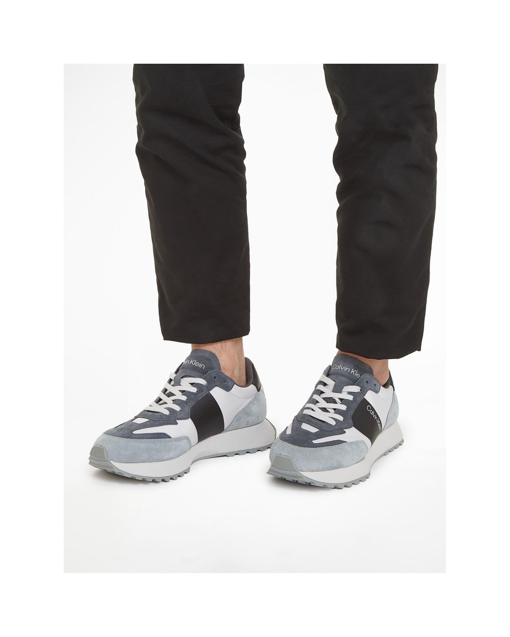 Calvin Klein Gray Suede Trainers for men