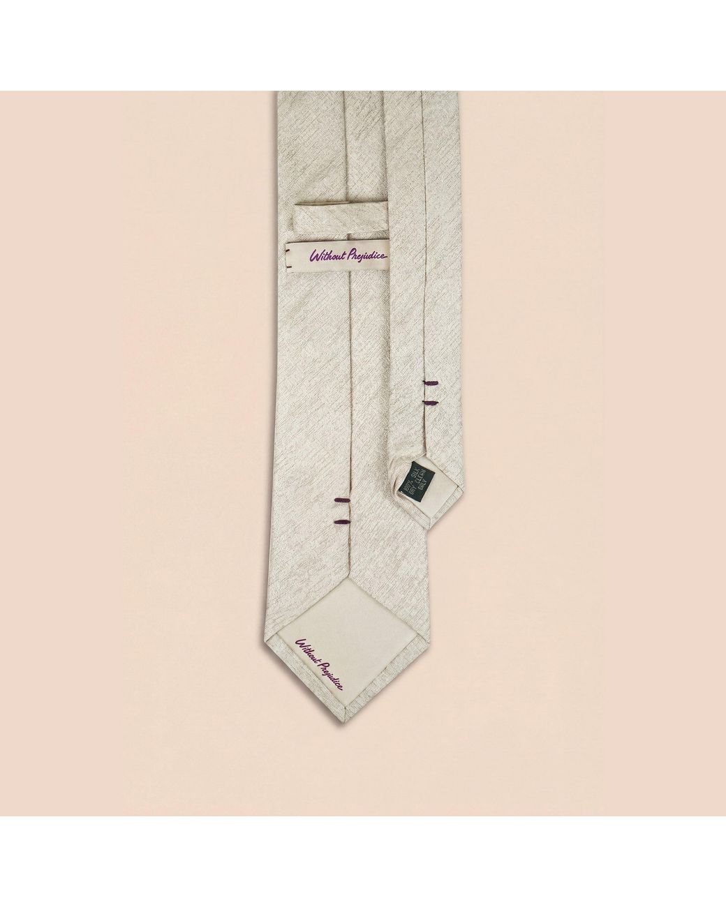 Without Prejudice Natural Allegra Silk Texture Tie for men