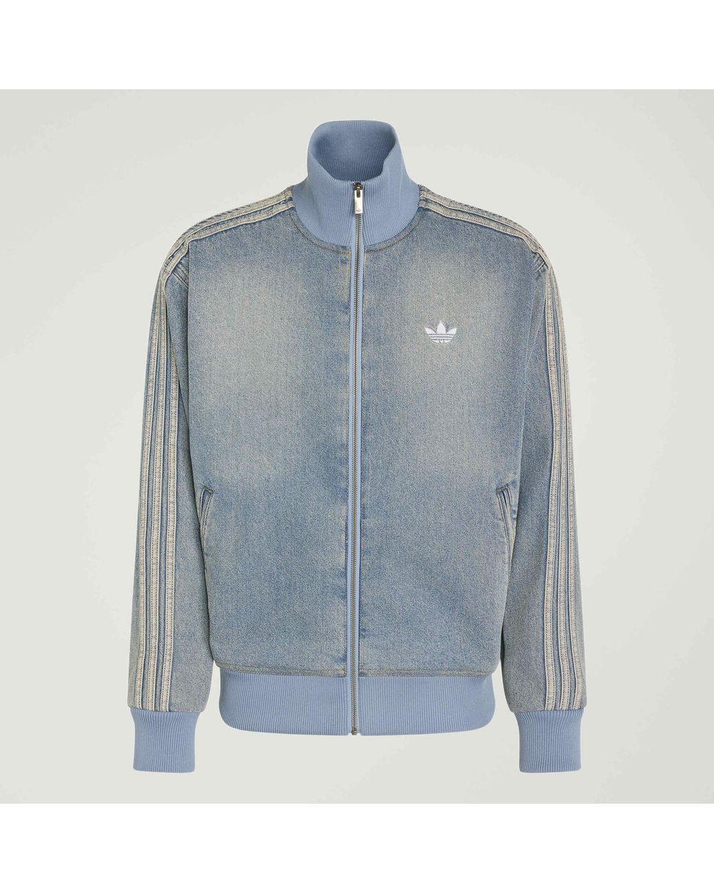Adidas Originals Blue Firebird Adicolor Denim Track Top Asia Sizing Ks4970 for men