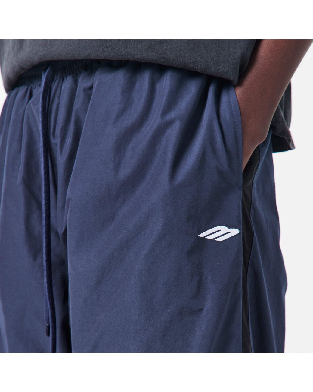 Balenciaga Blue Bal Tech Reverse Relaxed Fit Wide Leg Trousers for men