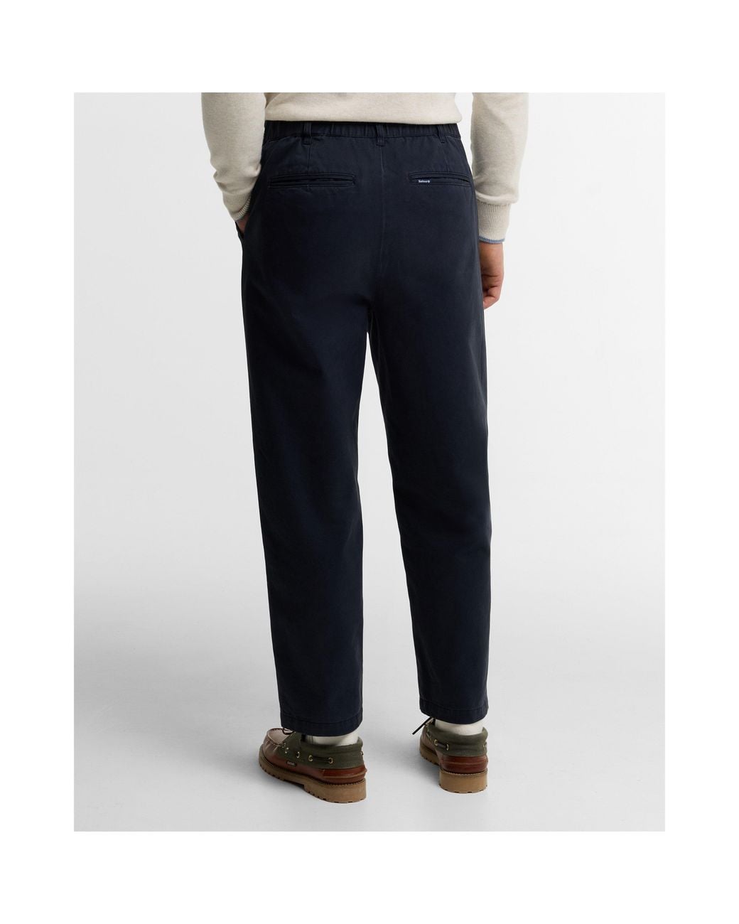 Barbour Blue Yorklane Cotton Slim-Fit Trousers for men