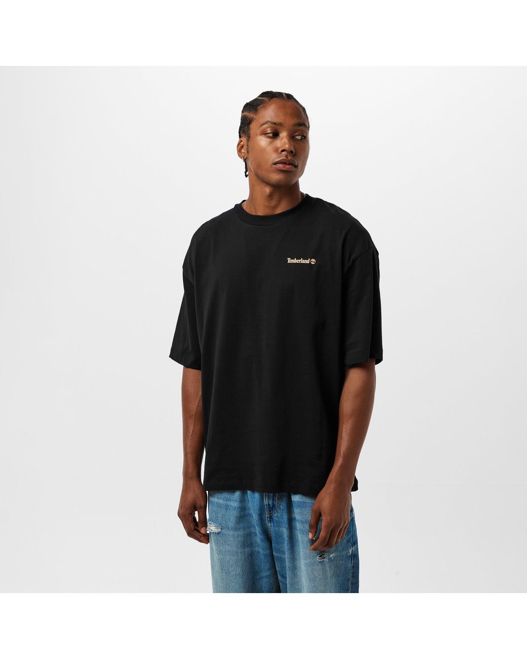 Timberland Black Timb Oval Regular Fit T-Shirt for men
