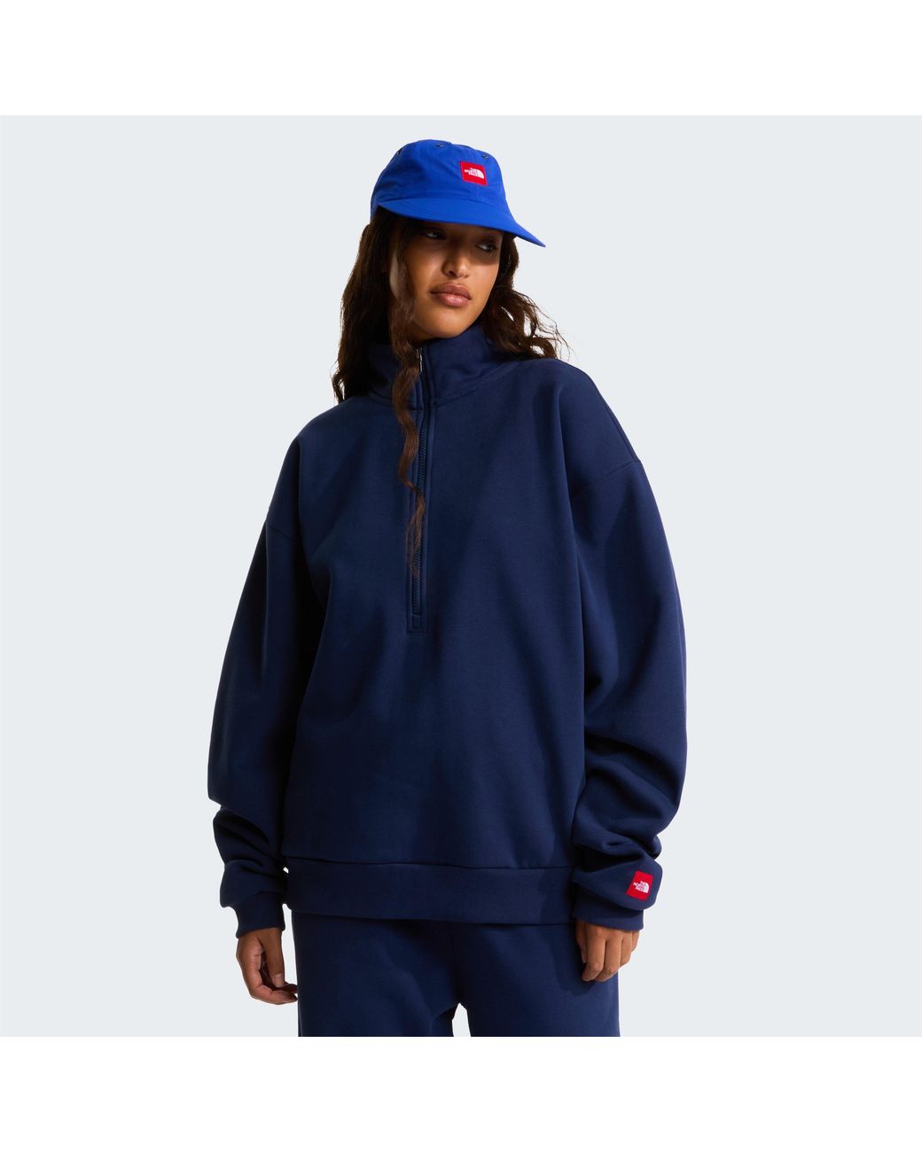 The North Face Blue Box 1/4 Zip Fleece for men