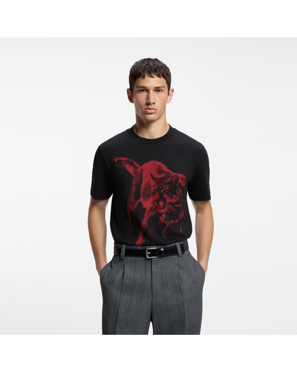 HUGO Black Daffilo Tee Sn64 for men