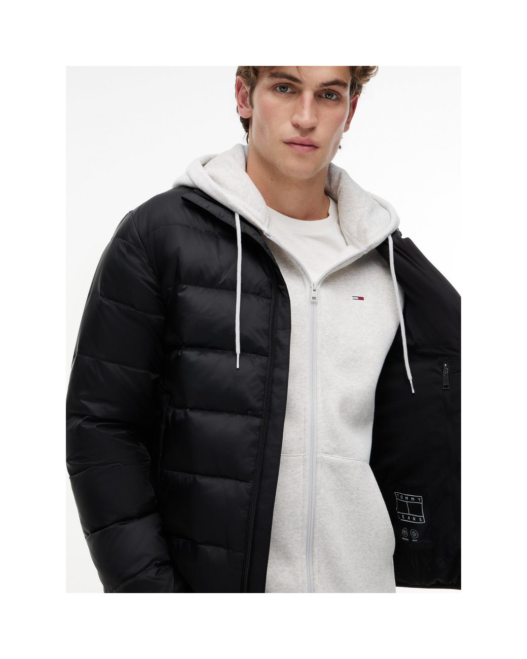 Tommy Hilfiger Black Packable Down Short-Puffer Jacket for men