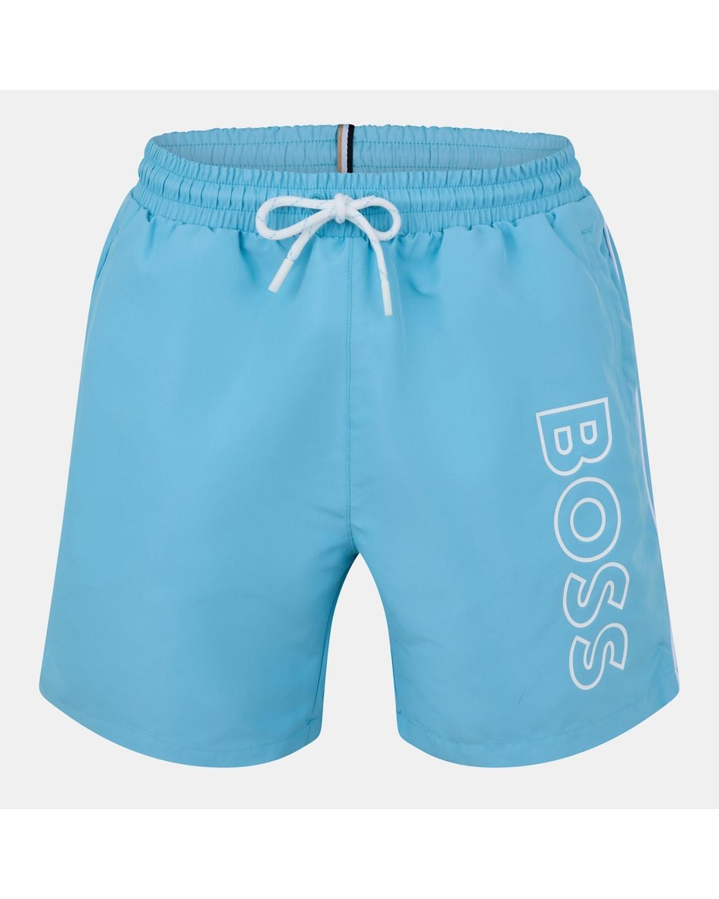 Boss Blue Swim Shorts With Logo Detail (Stormfish) for men