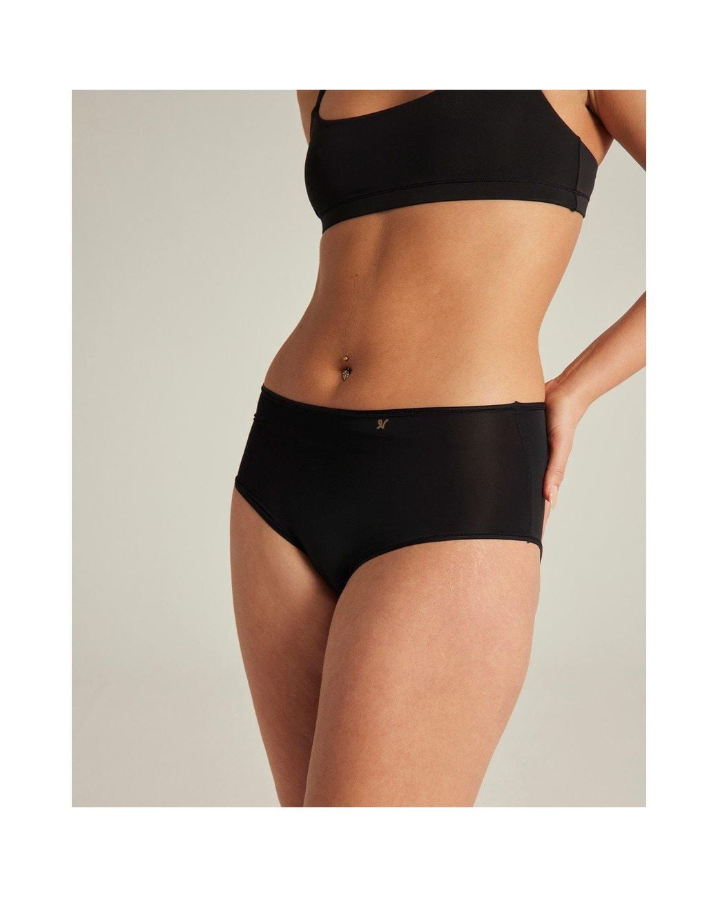 Nudea Black The High Waist Brief Second Skin Stretch