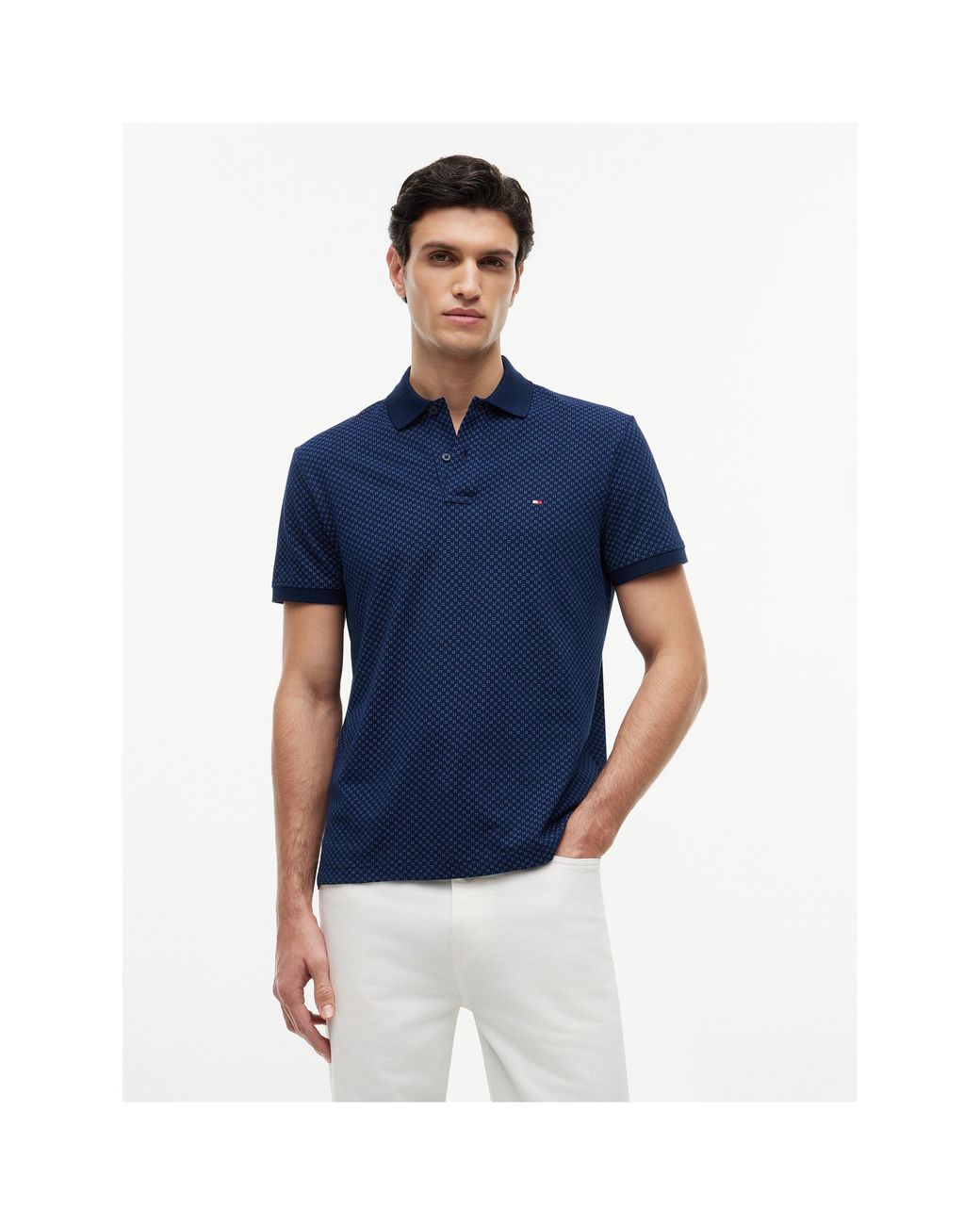 Tommy Hilfiger Blue Short Sleeve Polo Shirt for men