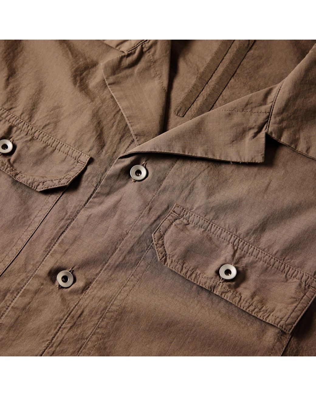 Rick Owens Brown Short Sleeve Plain Shirt for men