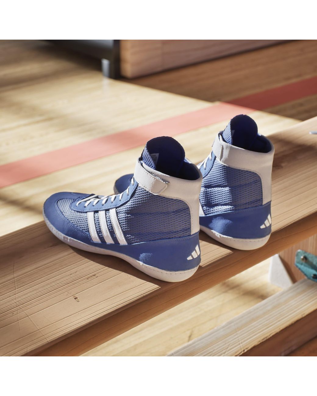 Adidas Blue Combat Speed 4 Wrestling Shoes for men