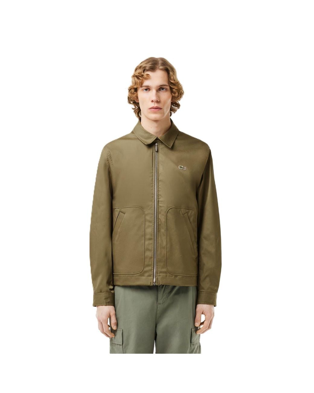 Lacoste Green Shorts Bomber Jacket for men