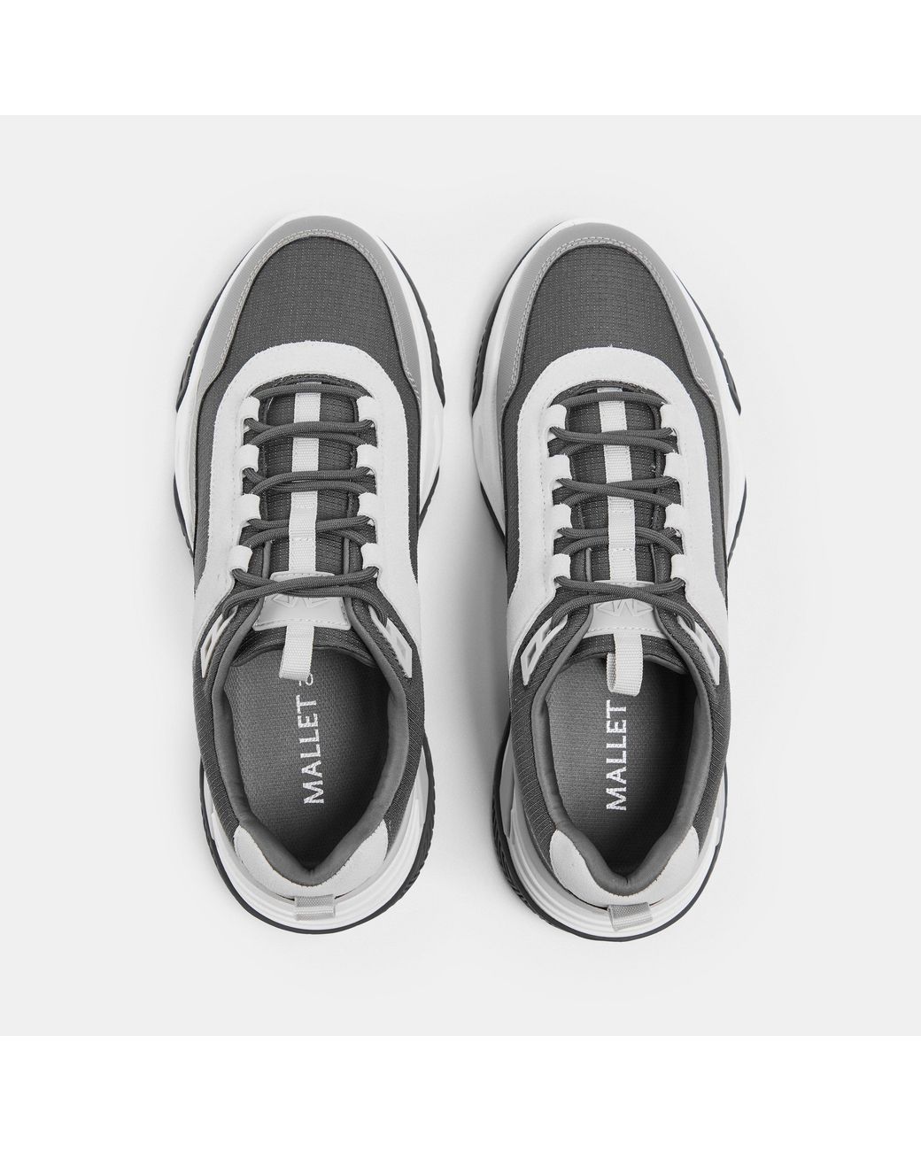 Mallet Gray Odyssey Chunky Trainers for men