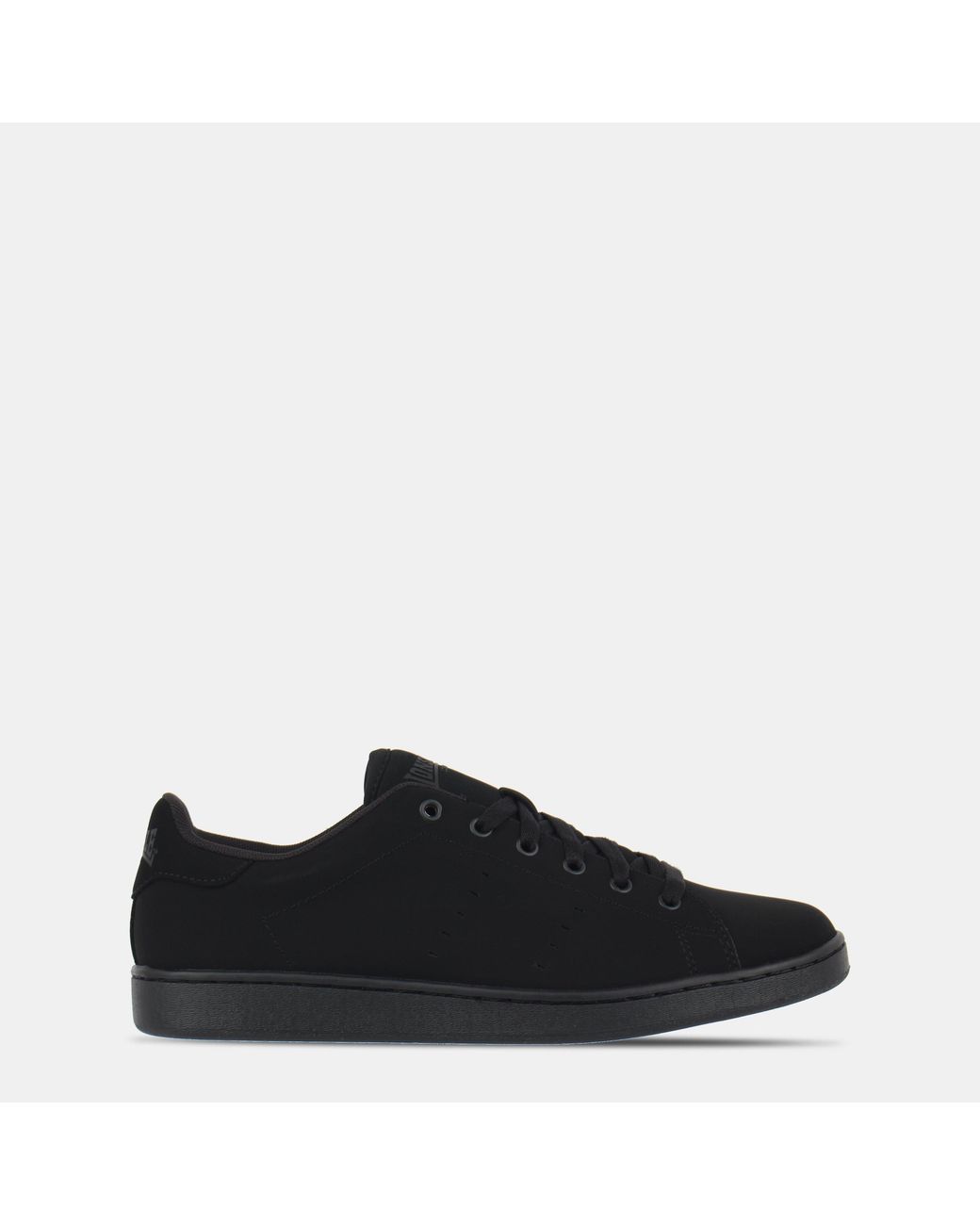 Lonsdale Black Leyton Leather Trainers for men