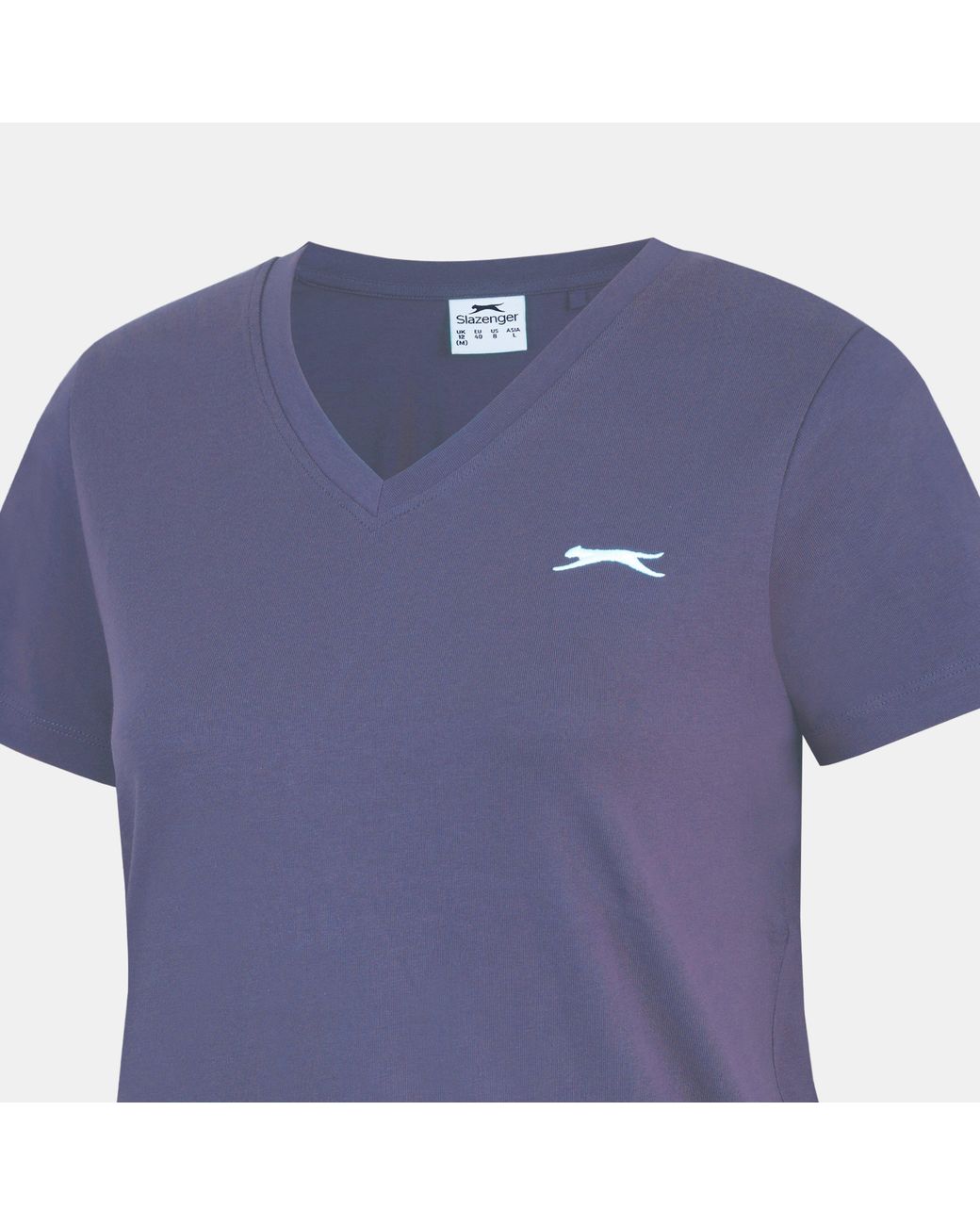Slazenger 1881 Blue Ladies V Neck Tee Shirt