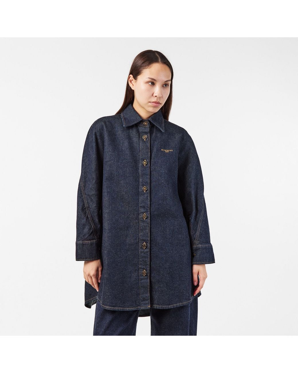 Givenchy Blue Denim Cotton Long Sleeve Overshirt