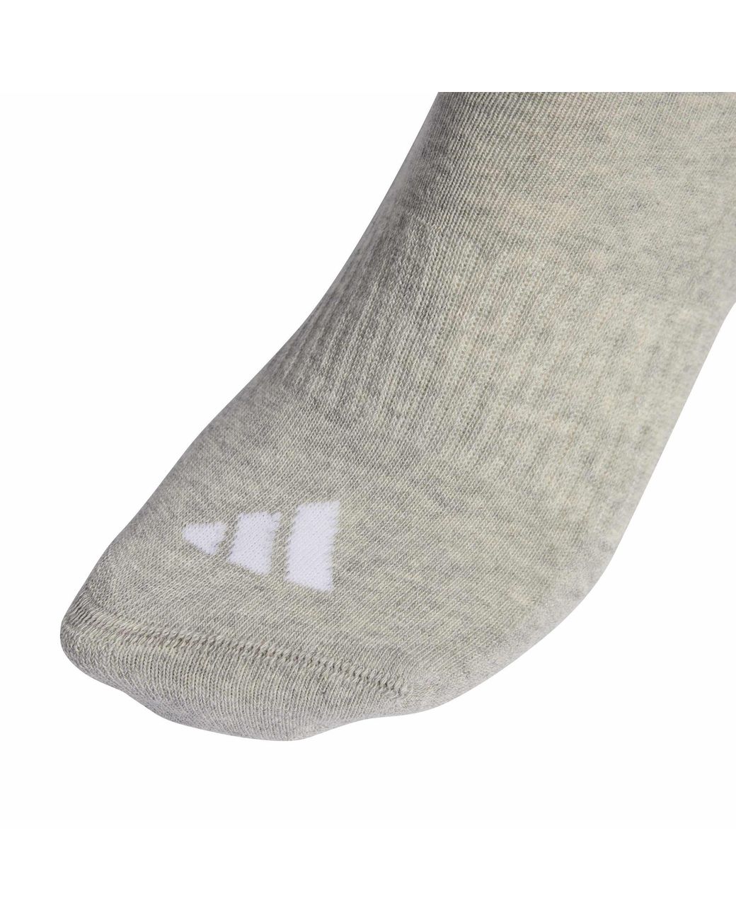 Adidas Gray 3-Pack Crew Socks Adults