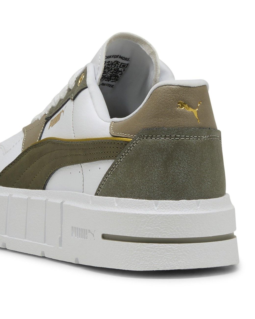 PUMA White Cali Luxe Court Trainers