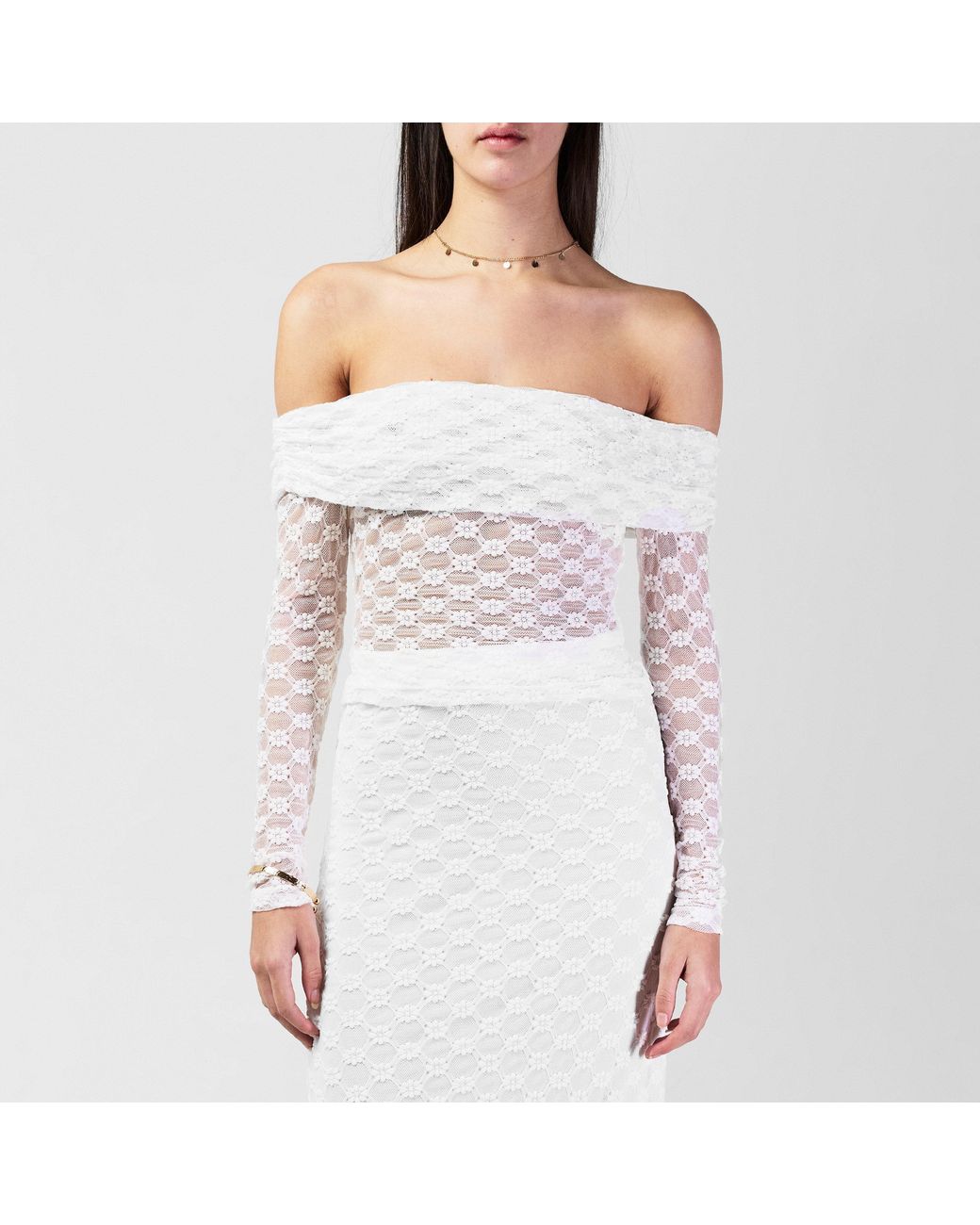 Bardot White Adoni Off The Shoulder Top